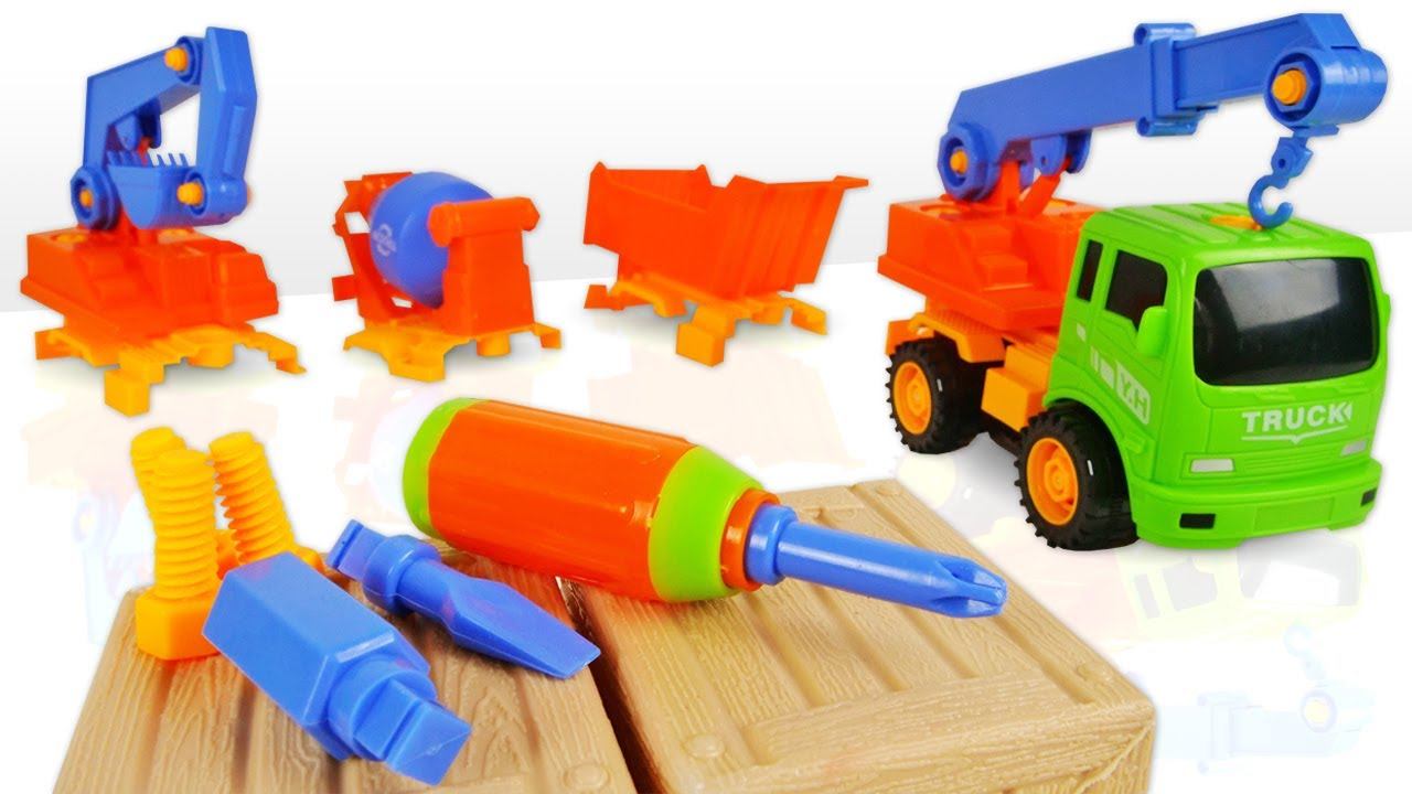 Машины-помощники: Грузовичок с 4 разными кузовами! Видео для мальчиков про машинки смотреть онлайн