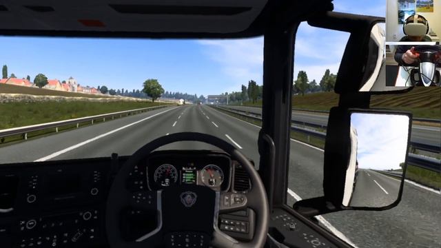 В первый раз играю в VR шлеме в Euro Truck Simulator 2. Рейс Глазго - Эдинбург. смотреть онлайн