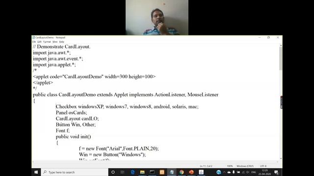 JAVA Layout Managers: Card Layout manager смотреть онлайн