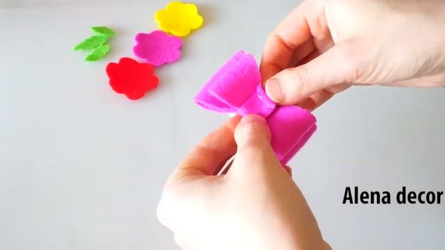 ? Бантики из фетра своими руками, цветы из фетра, Felt bows DIY ? смотреть онлайн