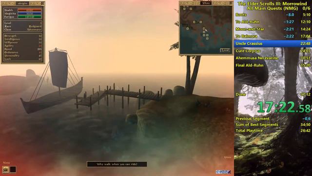 Morrowind All Main Quests, No Major Glitches in 33:49 (no loads) смотреть онлайн