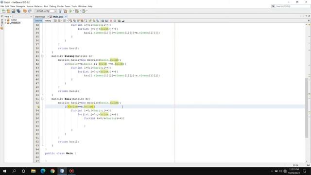 Program java | Penjumlahan, pengurangan dan perkalian matriks #java смотреть онлайн