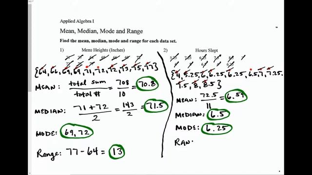 Lesson 3 - Practical Applications of Mean, Median, Mode and Range смотреть онлайн