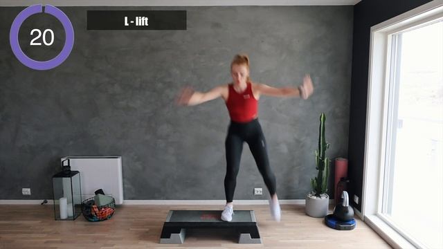 20 MIN TABATA WITH STEP // Real Time Workout!