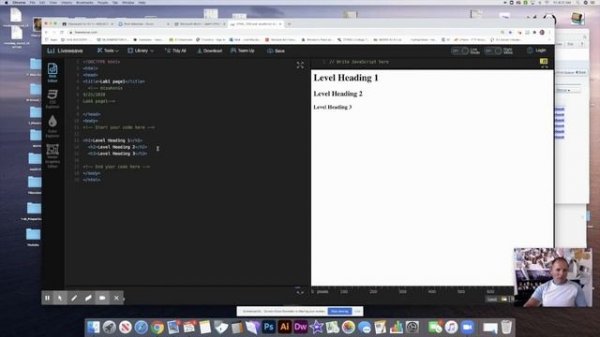 LiveWeave-  Online HTML Editor Basics Lab 1
