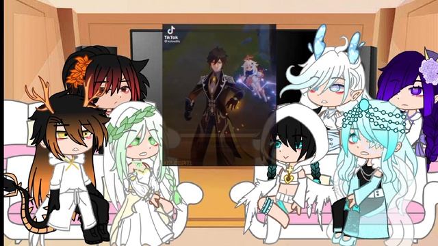 Past archons reach to future/ Реакция архонтов из прошлого на будущее| Morax/Zhongli | part 2/? смотреть онлайн