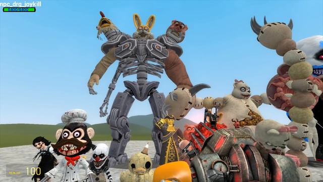 ALL NEW SECURITY BREACH ANIMATRONICS VS ALL GOLDEN DARK DECEPTION NPCs Battle In Garry's Mod! смотреть онлайн