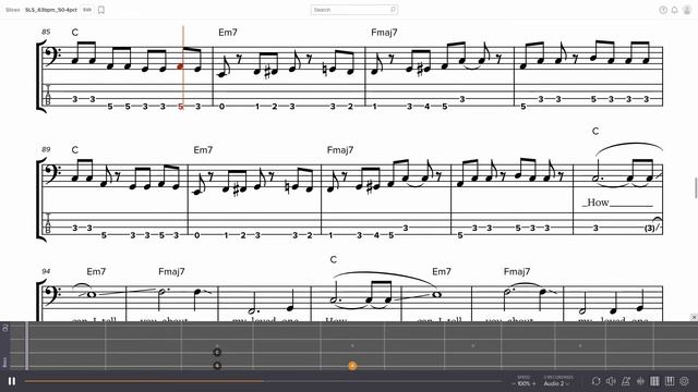 Paul McCartney - Silly Love Songs - Bass Transcription slow 50% (SCORE/TABS/FRETBOARD/CHORDS/LYRICS смотреть онлайн