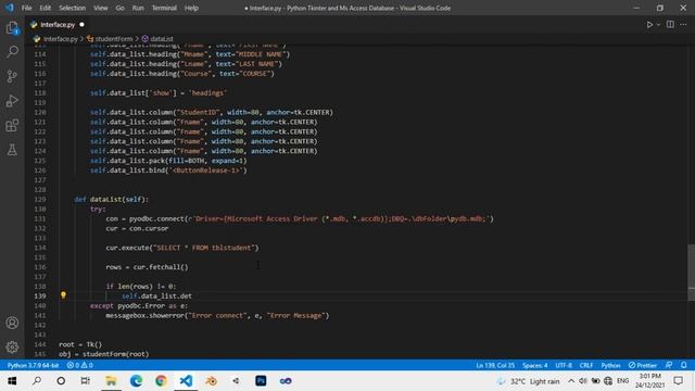 Part 4 - Simple CRUD Application in Python Tkinter and MS Access (LOAD DATA) смотреть онлайн