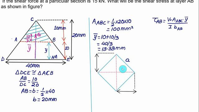 Shear Stress 05 Shear Stress in beams Numerical 2 смотреть онлайн