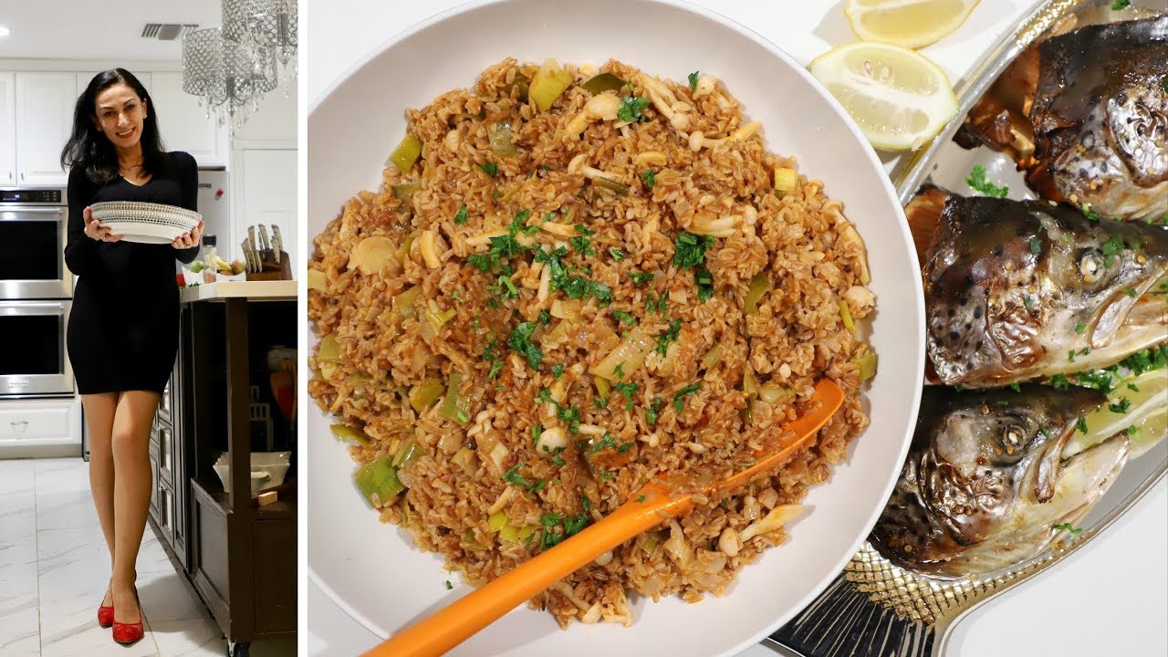 Запечённая Голова Рыбы - Полба с Луком Порей - Армянская Кухня - Рецепт от Эгине - Heghineh смотреть онлайн