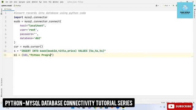 #6 - Python with MySQL Connectivity | Inserting Records in Tables Using Python Code | Insert Query смотреть онлайн