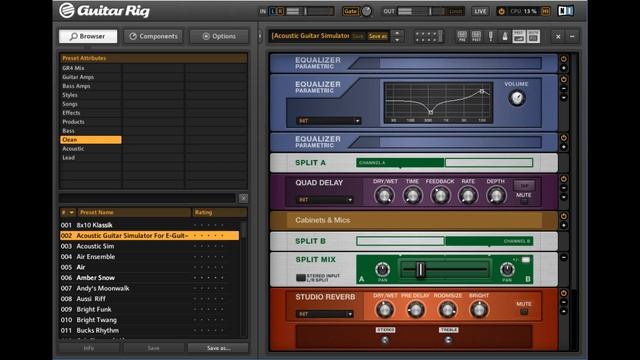 Guitar Rig Presets - Acoustic Simulator смотреть онлайн
