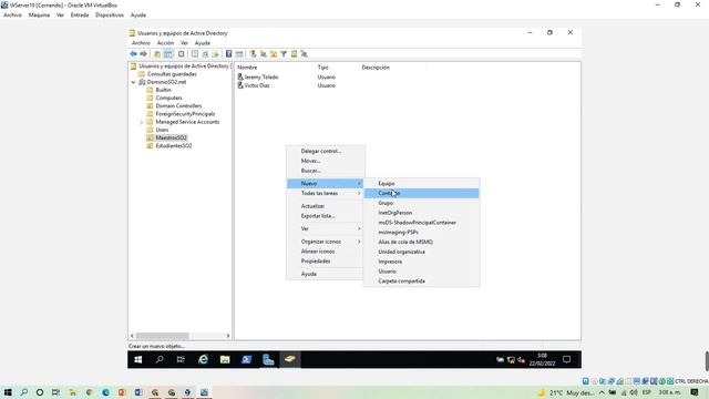 Como crear Grupos/Usuarios/UO - Windows Server 2019 смотреть онлайн