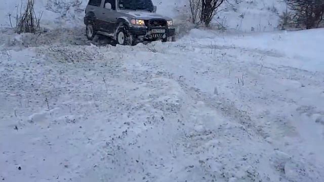 Toyota FJ Cruiser, 4х4,  OFF Road, в снежных засадах, снег, Snow, Jeep Wrangler,