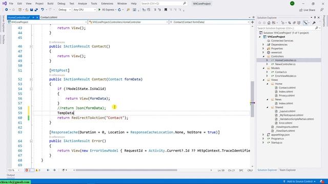 #11 Handling Form Submit Valid Data in ASP.NET Core MVC | ASP.NET CORE MVC смотреть онлайн