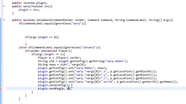 Hoe maak je een bukkit plugin #3 (Warps, meer in de config!) смотреть онлайн