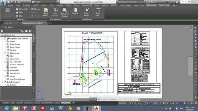 Configurar plano en Hoja A1 y escala para plotear AutoCad Civil3D 2015 Tutorial1 смотреть онлайн