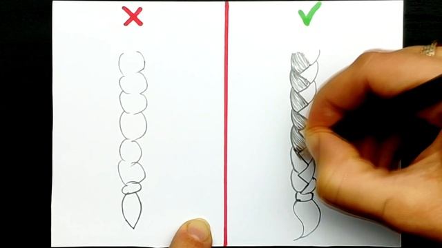 Правильно и неправильно | Как нарисовать косу | Рисунки Юльки смотреть онлайн