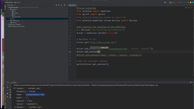 Selenium Python - Display all Cookies and add cookies using chromedriver. смотреть онлайн
