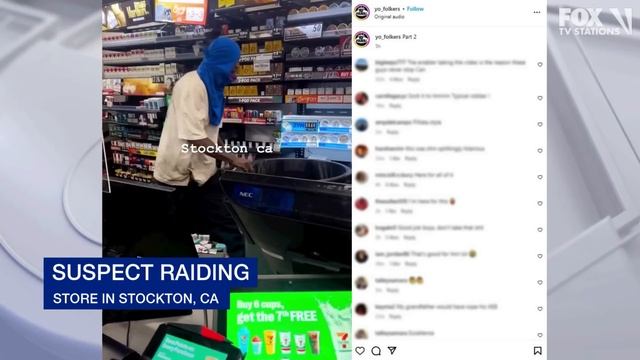 7-Eleven workers beat would-be robber until suspect starts crying смотреть онлайн