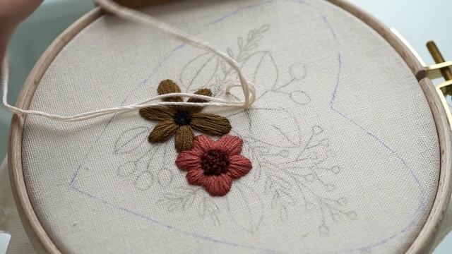 Heart sachet pattern/ Embroidery for beginners/ Сердце саше/ Вышивка для начинающих смотреть онлайн