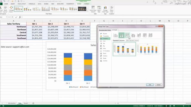 How To... Create and Modify a Stacked Bar Chart in Excel 2013 смотреть онлайн