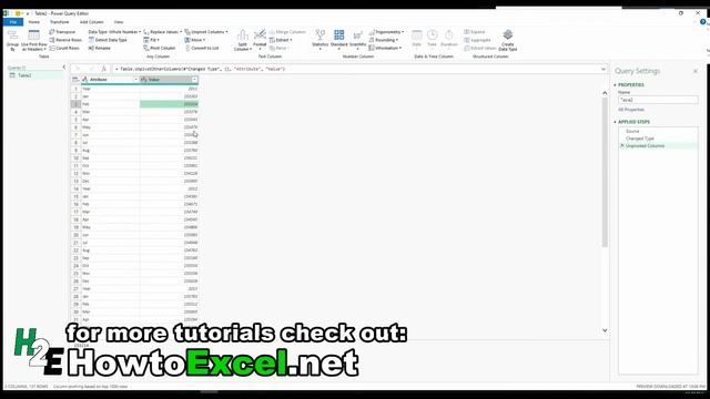 How to Unpivot Data in Excel Using Power Query смотреть онлайн