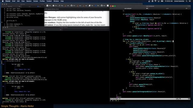 Porting a text editor to Rust - Improved Config Files and Screen Resizing смотреть онлайн