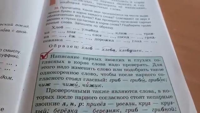 Парные звонкие и глухие согласные. Проверочные слова