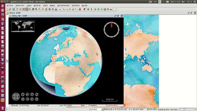 gvSIG 3D con cartografía de OSM (Open Street Map) смотреть онлайн
