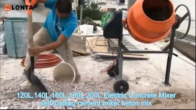 12.29 120L,140L,160L,180L,200L Electric Concrete Mixer self loading cement mixer beton mix смотреть онлайн