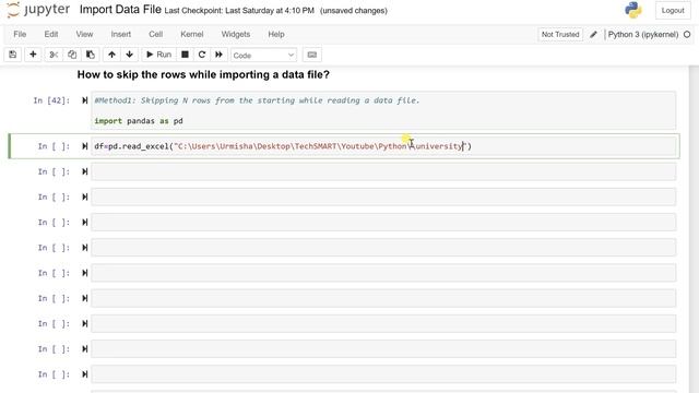 How to Skip N rows while reading the data file in Python? смотреть онлайн