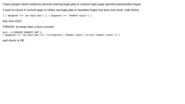 Wordpress: wp-login.php redirect problem смотреть онлайн