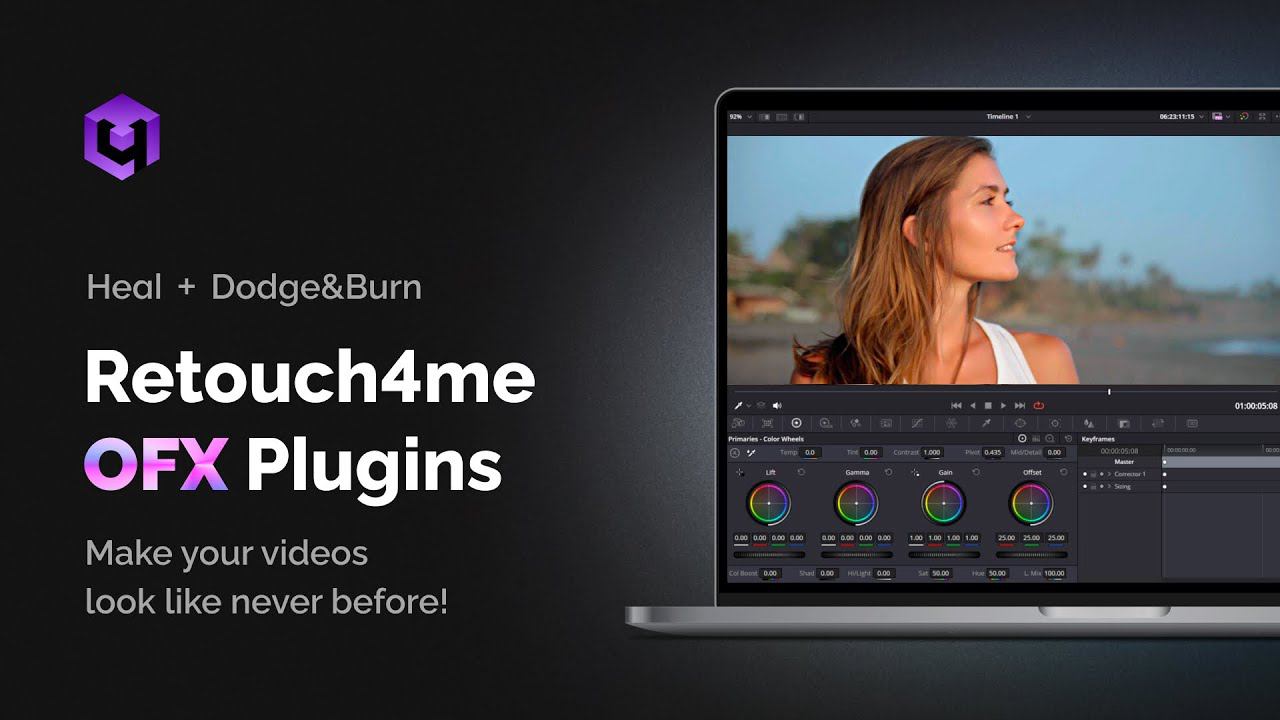 Video Retouching with Retouch4me Heal and Dodge&Burn OFX plugins смотреть онлайн