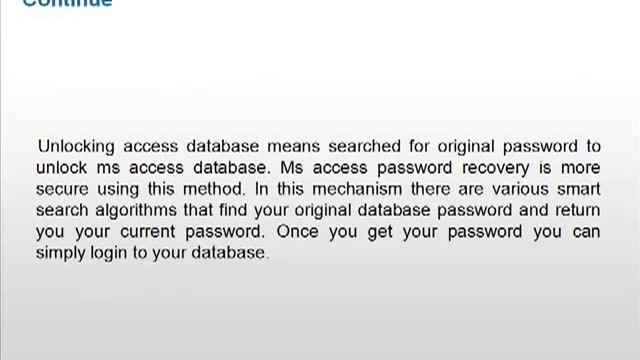 ms access password recovery смотреть онлайн