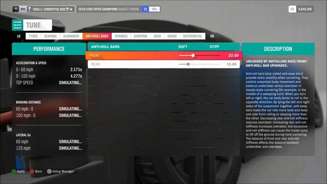 FORZA HORIZON 4 : 272+ MPH LEGO Bugatti Chiron Setup!
