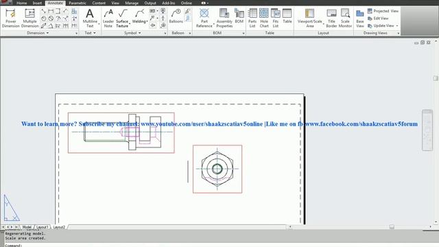 Autocad Mechanical 2013 Tutorial|Create Model Views in Layout P1|Detail ISO|Associative Detail смотреть онлайн
