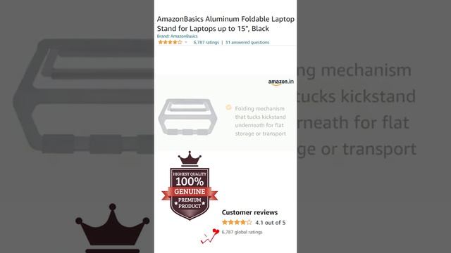 AmazonBasics Foldable Laptop Stand for Laptops| Neck Pain Relief | Affordable Price | Hurry Up!!! смотреть онлайн