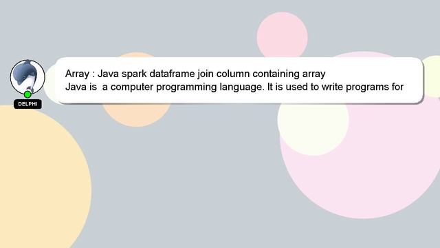 Array : Java spark dataframe join column containing array смотреть онлайн