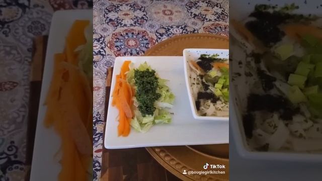 Quick Bites: Miso Soup Noodle Bowl With Chicken, And Salad