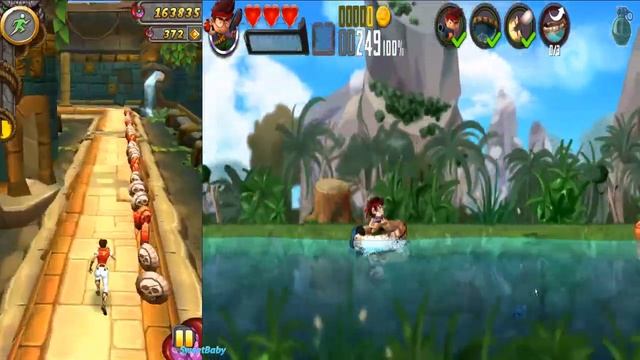 Temple Run 2 vs Ramboat Shoot and Dash смотреть онлайн