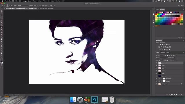 How To Create A Space Scene Double Exposure In Photoshop смотреть онлайн