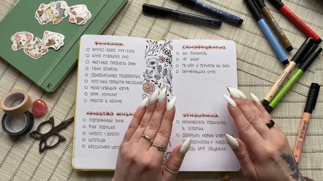 Цели на 2023 год I Оформление нового ежедневника Bullet Journal