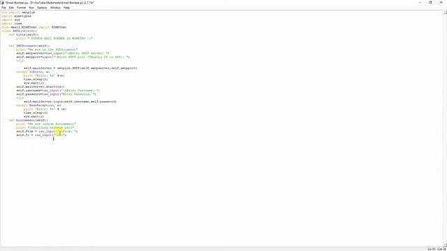 How to do an Email Bomber with Python смотреть онлайн