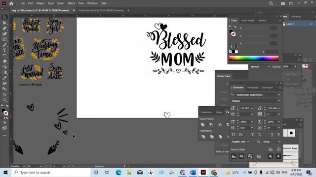 How to Cricut SVG Cut Files Design || Adobe Illustrator || Cricut || Svg Cut File Bundle смотреть онлайн