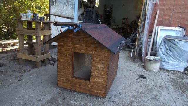 Крайняя из моих работ. Будка для собаки! . смотреть онлайн