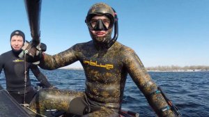 Подводная охота в феврале. Волга. Разведка акватории.