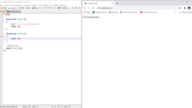 Part-5 , php local variable , php scope variable , php scope , php variable , php in hindi , php смотреть онлайн