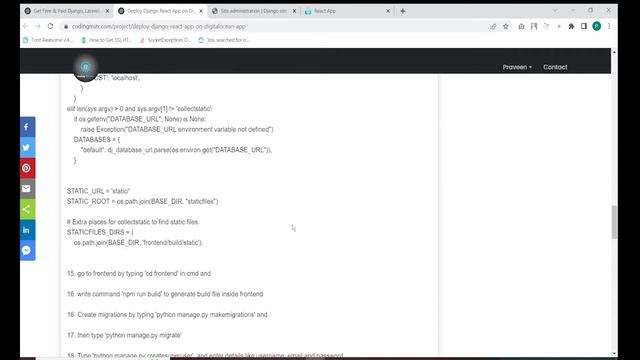 How to Deploy Django React on DigitalOcean App | Host Django React App Using GitHub on DigitalOcean смотреть онлайн